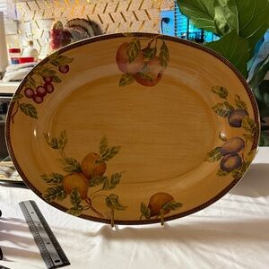 Fruit Design Oval Platter